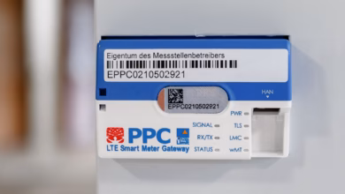 Smart meter gateway an einem digitalen stromzähler