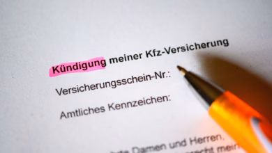 Kugelschreiber auf antrag zur kündigung der kfz versicherung