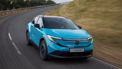 Fahransicht neuer nissan leaf