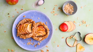 Apfel taler mit haselnusscreme