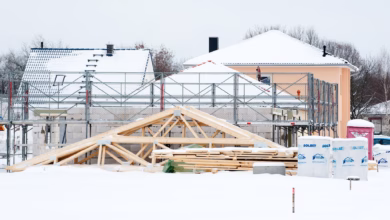 Baustelle im winter