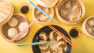 Asiatische teigtaschen