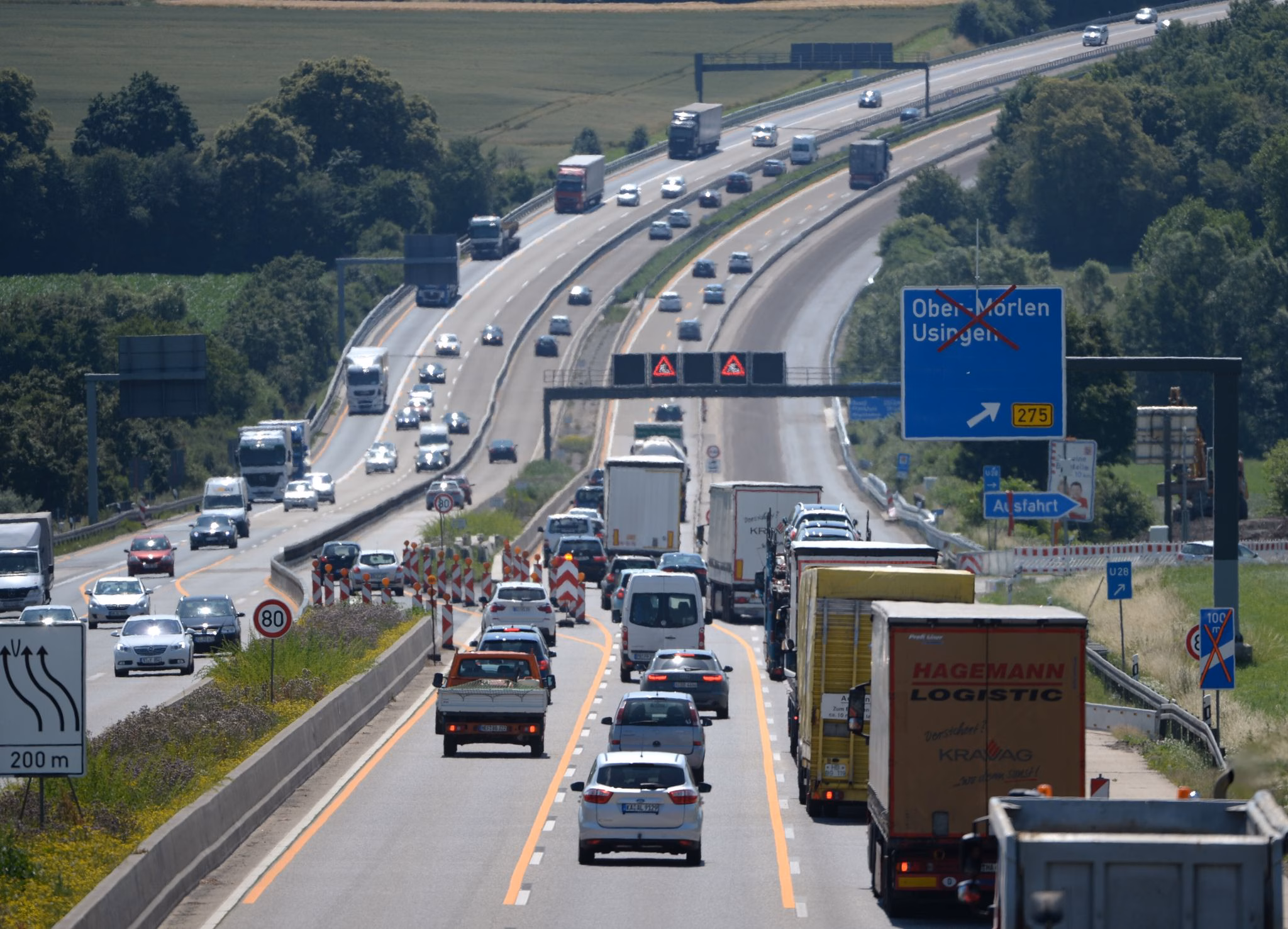 Autobahnbaustelle bei ober mörlen