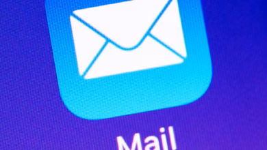 Mail app ist auf einem display zu sehen