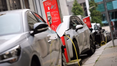 Ladesäule für e autos in der innenstadt von berlin