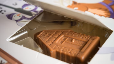 Schokolade in einem adventskalender