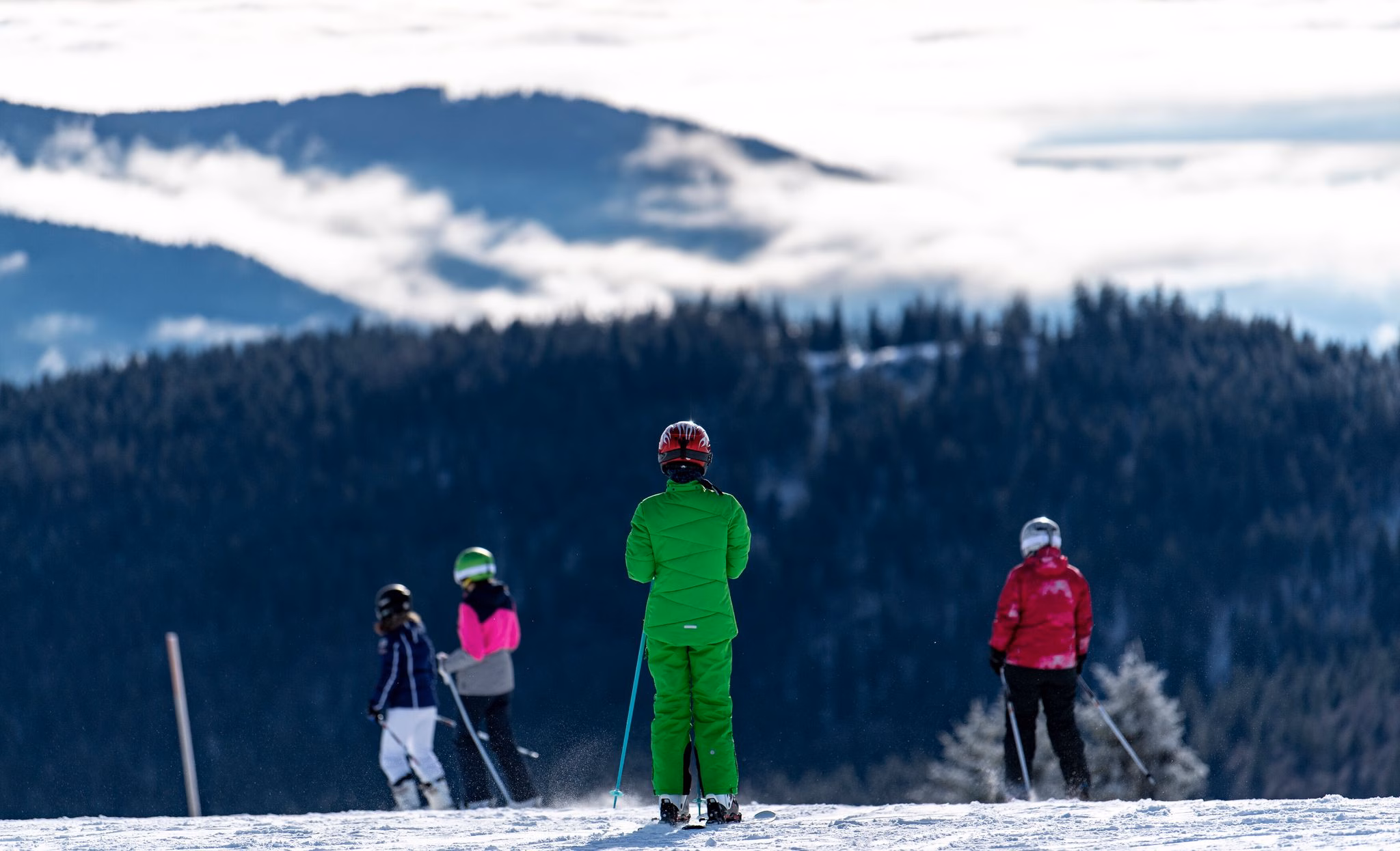 Skifahrer auf dem feldberg