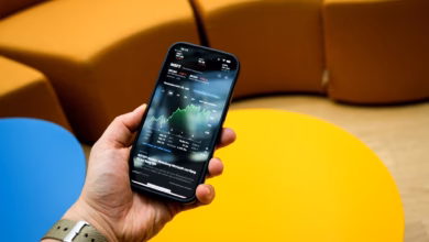 Aktienkurse auf einem smartphone