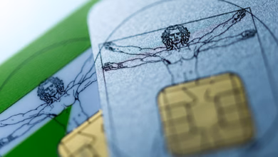 Detailaufnahme von krankenversicherungskarten